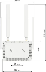 Роутер беспроводной Keenetic Explorer 4G (KN-4910) AC1200 10/100BASE-TX/4G cat.4 белый