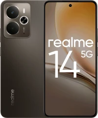 Смартфон Realme RMX5070 14 5G 256Gb 8Gb черный моноблок 3G 4G 2Sim 6.67&quot; 1080x2400 Android 15 50Mpix 802.11 a/b/g/n/ac/ax NFC GPS GSM900/1800 GSM1900 Protect