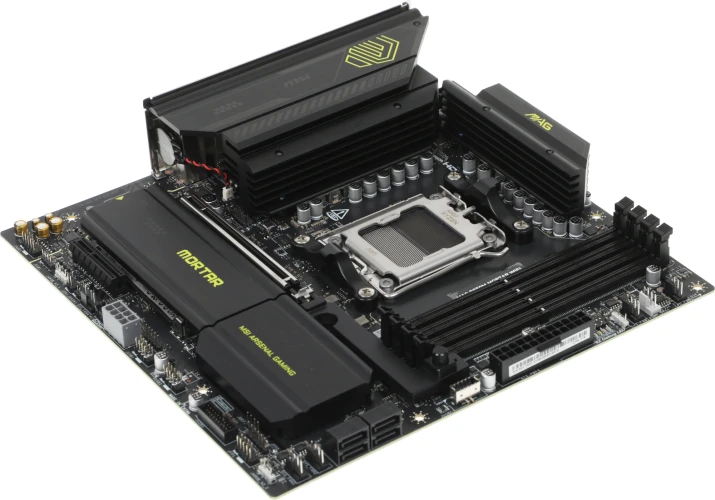 Материнская плата MSI MAG B850M MORTAR WIFI SocketAM5 AMD B850 4xDDR5 mATX AC`97 8ch(7.1) 5Gigabit RAID+HDMI