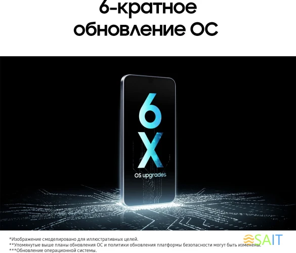 Смартфон Samsung SM-A165F Galaxy A16 128Gb 4Gb черный моноблок 3G 4G 2Sim 6.7" 1080x2340 Android 14 50Mpix 802.11 a/b/g/n/ac NFC GPS GSM900/1800 GSM1900 A-GPS microSD max1024Gb