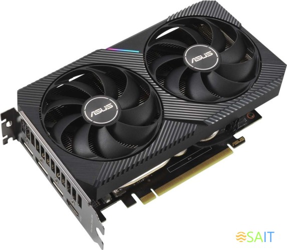 Видеокарта Asus PCI-E 4.0 DUAL-RTX3060-O12G-V2 LHR NVIDIA GeForce RTX 3060 12Gb 192bit GDDR6 1837/15000 HDMIx1 DPx3 HDCP Ret