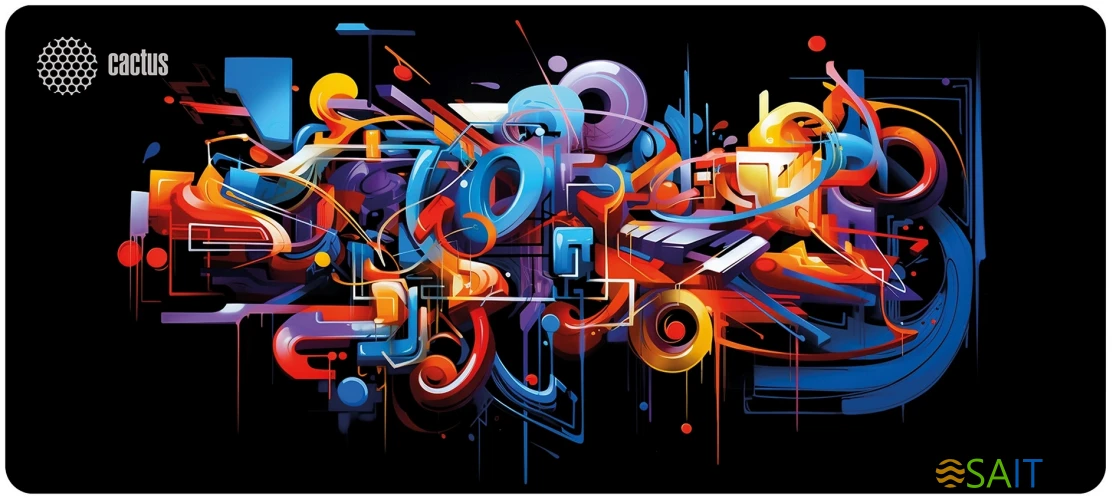 Коврик для мыши Cactus Graffiti рисунок 900x400x2мм (CS-MP-PRO10ХXL)