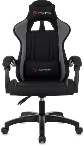 Кресло игровое Zombie Void черный/серый с подголов. крестов. пластик