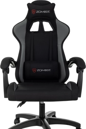 Кресло игровое Zombie Void черный/серый с подголов. крестов. пластик