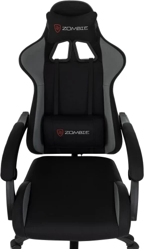 Кресло игровое Zombie Void черный/серый с подголов. крестов. пластик