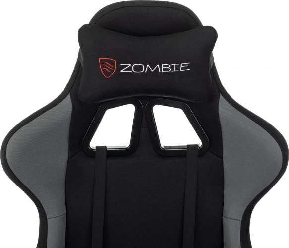 Кресло игровое Zombie Void черный/серый с подголов. крестов. пластик