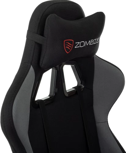 Кресло игровое Zombie Void черный/серый с подголов. крестов. пластик
