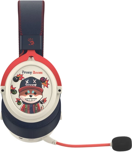 Наушники с микрофоном A4Tech Bloody MR595 Proxy Boom бежевый/черный мониторные BT/Radio оголовье (MR595)