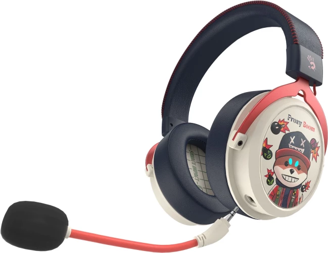 Наушники с микрофоном A4Tech Bloody MR595 Proxy Boom бежевый/черный мониторные BT/Radio оголовье (MR595)