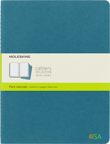 Блокнот Moleskine CAHIER JOURNAL CH023B44 XLarge 190х250мм обложка картон 120стр. нелинованный голубой (3шт)