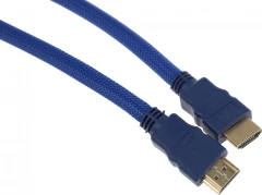 Кабель аудио-видео HDMI (m)/HDMI (m) 10м. феррит.кольца позолоч.конт. синий