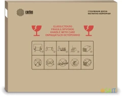 Доска стеклянная Cactus CS-GBD-90X120-BK-TM Сквозное крепление стекло черный 90x120см стекло крепления