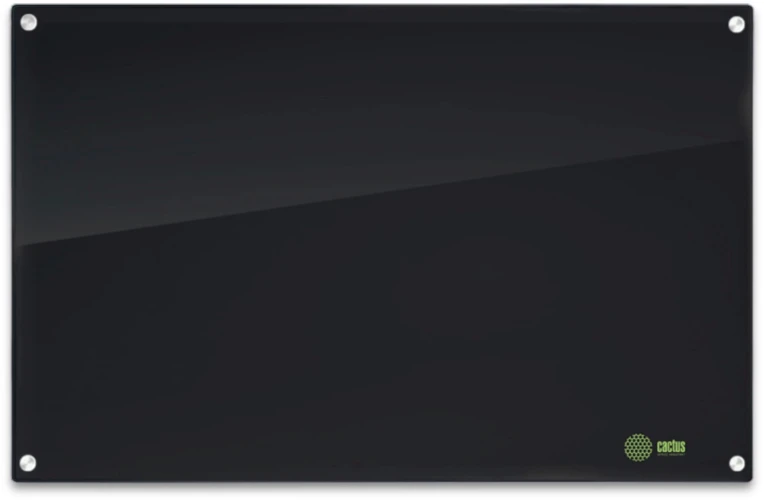 Доска стеклянная Cactus CS-GBD-90X120-BK-TM Сквозное крепление стекло черный 90x120см стекло крепления