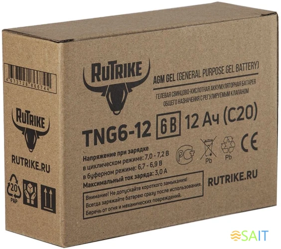Батарея для ИБП Rutrike TNG6-12 6В 12Ач