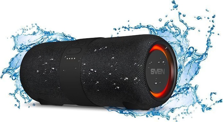Колонка порт. Sven PS-340 черный 24W 2.0 BT/3.5Jack/USB 10м 3600mAh (SV-021283)