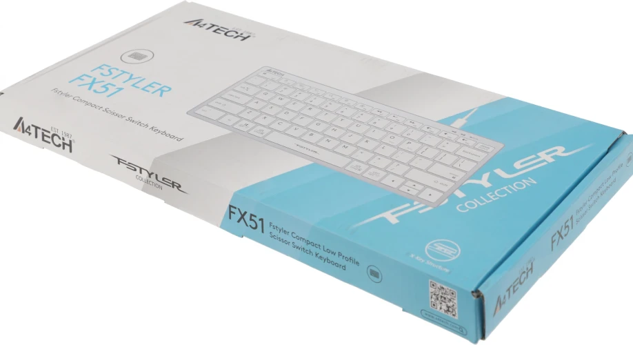 Клавиатура A4Tech Fstyler FX51 белый USB slim Multimedia (FX51 WHITE)