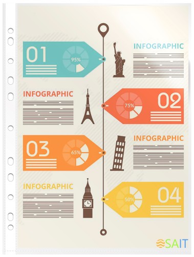 Папка-вкладыш Бюрократ Премиум -013BB глянцевые A4+ 30мкм (упак.:25шт)