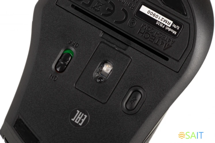 Мышь A4Tech Fstyler FB35 зеленый/черный оптическая 2000dpi беспров. BT/Radio USB для ноутбука 6but (FB35 MIDLIGHT GREEN)