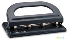 Дырокол Kw-Trio 09640 макс.:30лист. металл черный отв.:4 с линейкой