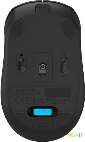 Мышь A4Tech Fstyler FG16C Air черный оптическая 2000dpi беспров. USB для ноутбука 4but (FG16C AIR BLACK)