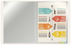 Папка с 20 прозр.вклад. Бюрократ Double Neon DNE07V20OR A4 пластик 0.7мм оранжевый