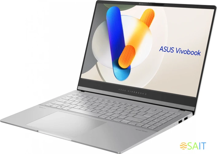 Ноутбук Asus VivoBook S15 OLED M5506NA-MA013 Ryzen 5 7535HS 16Gb SSD1Tb AMD Radeon 15.6" OLED 3K (2880x1620) noOS silver WiFi BT Cam (90NB14D3-M004S0)