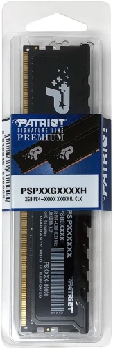 Память DDR4 8GB 2666MHz Patriot PSP48G2666H1 Signature Premium RTL PC4-21300 CL19 DIMM 288-pin 1.2В single rank с радиатором Ret