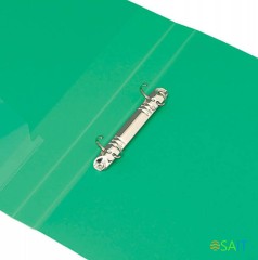 Папка на 2-х кольцах Бюрократ -0827/2RBLCK A4 пластик 0.7мм кор.27мм внутр. с вставкой черный