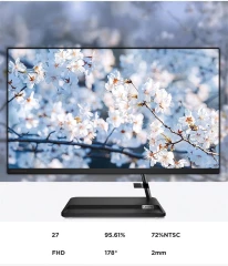 Моноблок Lenovo XiaoXin 27" Full HD i5 12450H (2) 16Gb SSD512Gb UHDG Windows 11 trial (для ознакомления) Professional GbitEth WiFi BT 90W клавиатура мышь Cam черный 1920x1080