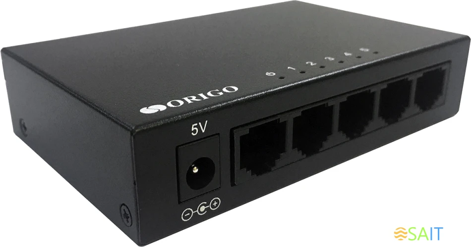 Коммутатор Origo OS2205 OS2205/A2A (L2) 5x1Гбит/с неуправляемый