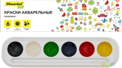 Краски акварельные Silwerhof Eco медовые 6цв. без кисти картон.кор.