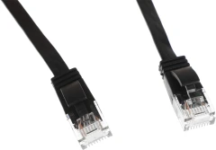 Патч-корд Buro Flat 10Гбит/с UTP 4 пары cat.6 Cu molded 1.5м черный RJ-45 (m)-RJ-45 (m) (BU-С6-FLAT-1.5M-B)