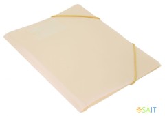 Папка на резинке Бюрократ Gems GEMPR05CREAM A4 пластик кор.30мм 0.5мм кремовый жемчуг карман для визитки