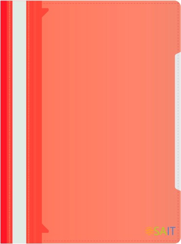 Папка-скоросшиватель Бюрократ -PS-K20RED A4 прозрач.верх.лист карм.на лиц.стор. пластик красный 0.12/0.16