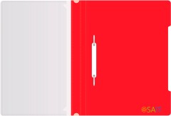 Папка-скоросшиватель Бюрократ -PS-K20RED A4 прозрач.верх.лист карм.на лиц.стор. пластик красный 0.12/0.16