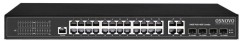 Коммутатор Osnovo SW-8244/L(400W) (L2+) 28x1Гбит/с 4xКомбо(1000BASE-T/SFP) 24PoE+ 400W управляемый