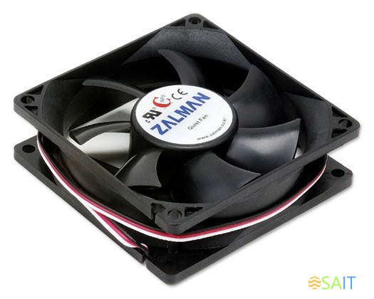 Вентилятор для корпуса Zalman ZM-F1 Plus (SF) 80х80x25 черный 3-pin 23дБ Ret