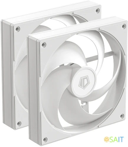 Вентилятор для корпуса ID-Cooling AS-140-W Duet 140х140x25 белый 4-pin 24.9дБ (упак.:2шт) Ret