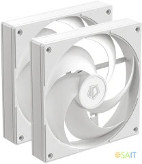 Вентилятор для корпуса ID-Cooling AS-140-W Duet 140х140x25 белый 4-pin 24.9дБ (упак.:2шт) Ret