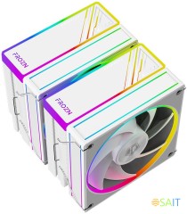 Устройство охлаждения(кулер) ID-Cooling Frozn A620 ARGB Soc-AM5/AM4/1200/1700/1851 белый 4-pin 29.9dB Al+Cu 270W 1200gr Ret (FROZN A620 ARGB WHITE)