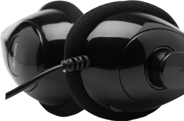 Наушники с микрофоном A4Tech HS-9 черный 1.8м накладные оголовье (HS-9 (BLACK))