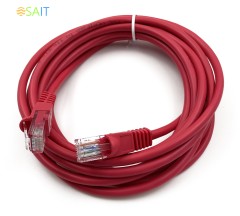 Патч-корд Buro UTP-5E-3M-R UTP 4 пары cat.5E CCA molded 3м красный RJ-45 (m)-RJ-45 (m)