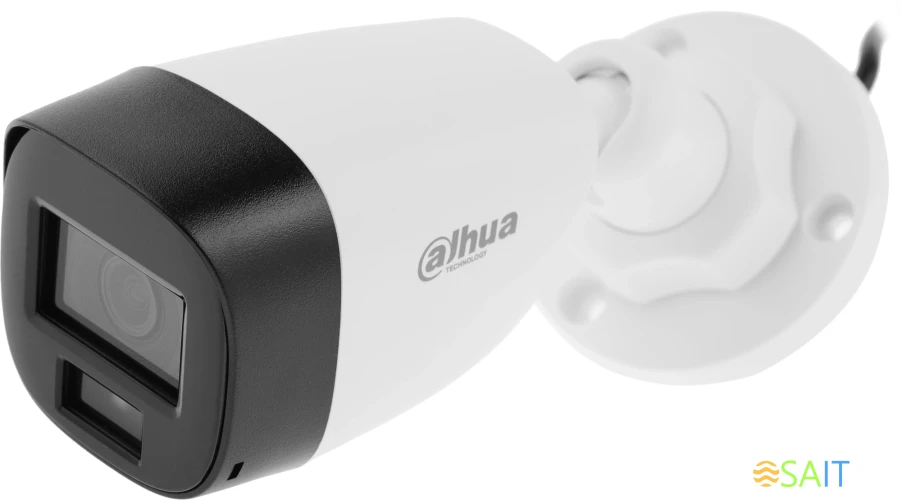 Камера видеонаблюдения аналоговая Dahua DH-HAC-HFW1209CLP-LED-0280B-S2 2.8-2.8мм HD-CVI HD-TVI цв. корп.:белый