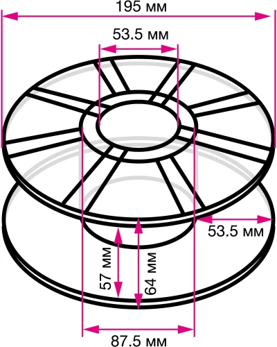 Пластик для принтера 3D Cactus CS-3D-PLA-1KG-SKYBU PLA d1.75мм 1кг L326м 1цв.