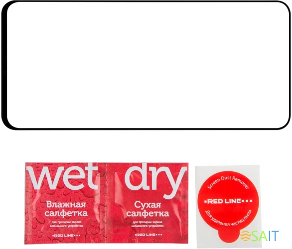 Защитное стекло для экрана Redline черный для Realme 11 4G 2.5D 1шт. (УТ000037203)