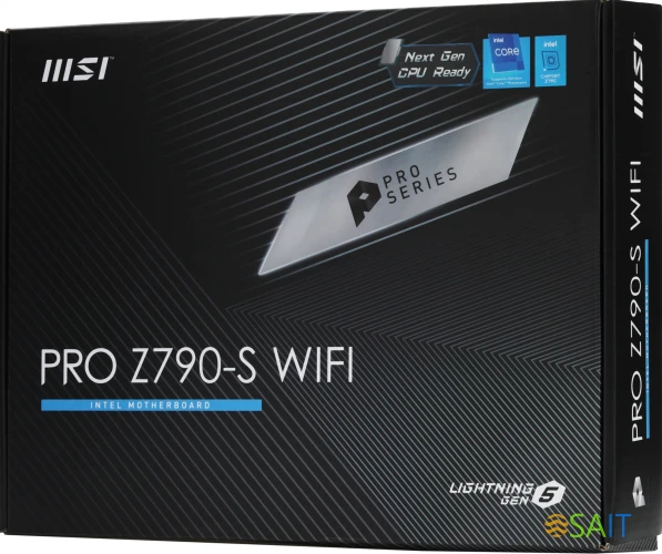 Материнская плата MSI PRO Z790-S WIFI Soc-1700 Intel Z790 4xDDR5 ATX AC`97 8ch(7.1) 2.5Gg RAID+HDMI+DP
