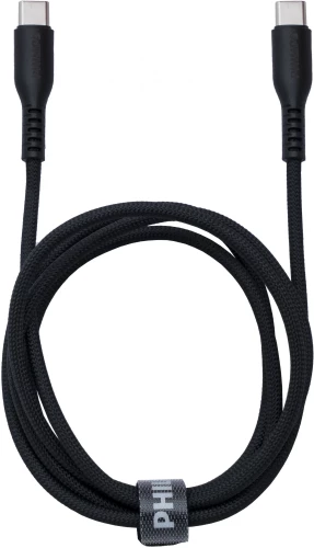 Кабель Philips DLC8701 USB Type-C (m)-USB Type-C (m) 1.2м черный коробка (упак.:1шт)