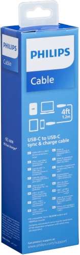 Кабель Philips DLC8701 USB Type-C (m)-USB Type-C (m) 1.2м черный коробка (упак.:1шт)