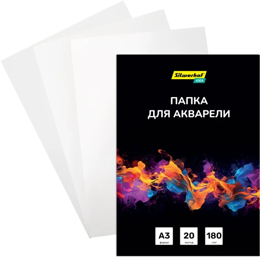 Папка для акварели Silwerhof Idea A3 20л. бум.180г/м2