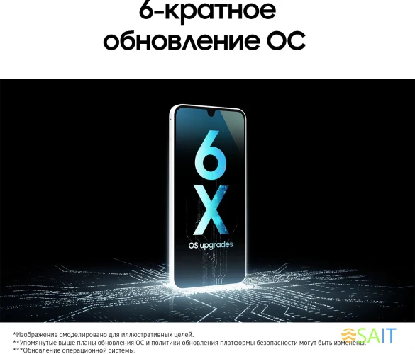 Смартфон Samsung SM-A165F Galaxy A16 128Gb 4Gb серебристый моноблок 3G 4G 2Sim 6.7" 1080x2340 Android 14 50Mpix 802.11 a/b/g/n/ac NFC GPS GSM900/1800 GSM1900 A-GPS microSD max1024Gb